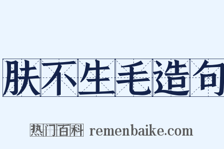 肤不生毛造句是什么意思的图片